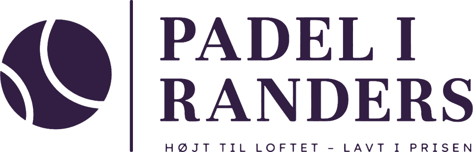Padel i Randers – logo vandret (lilla)